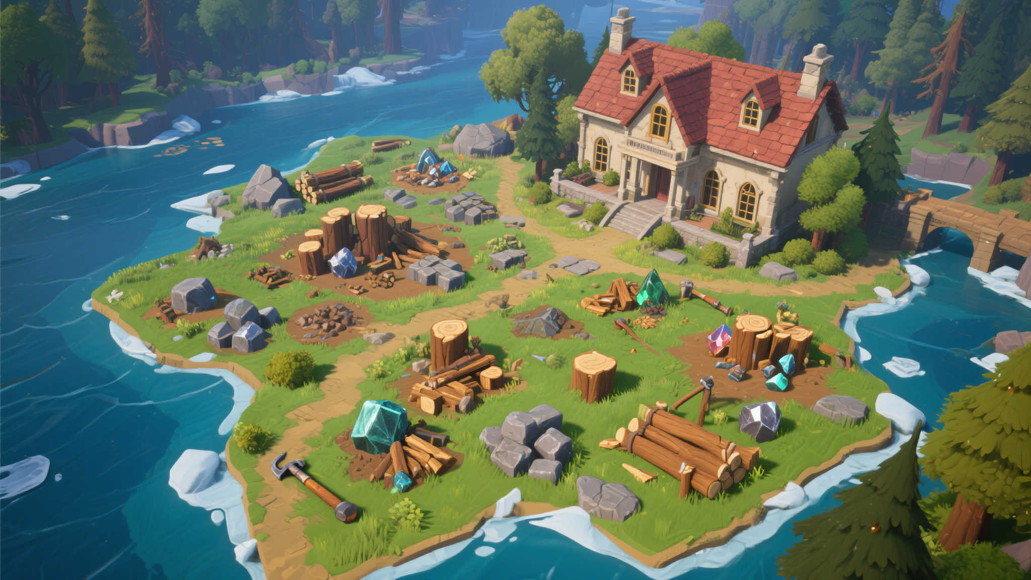 资源收集优先级：修复宅邸需要大量材料，如